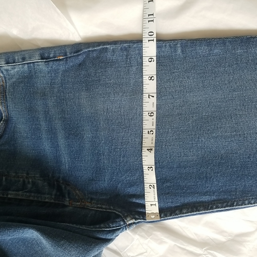 RE/DONE High Rise Ankle Crop Ultra Stretch Raw Cut Jeans Size 30 Mid Wa… - Picture 6 of 7